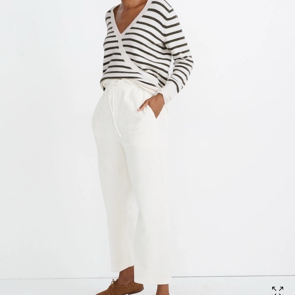 Madewell Wrap-Front Sweater in Elthorne Stripe Women's Size XS - Picture 1 of 8